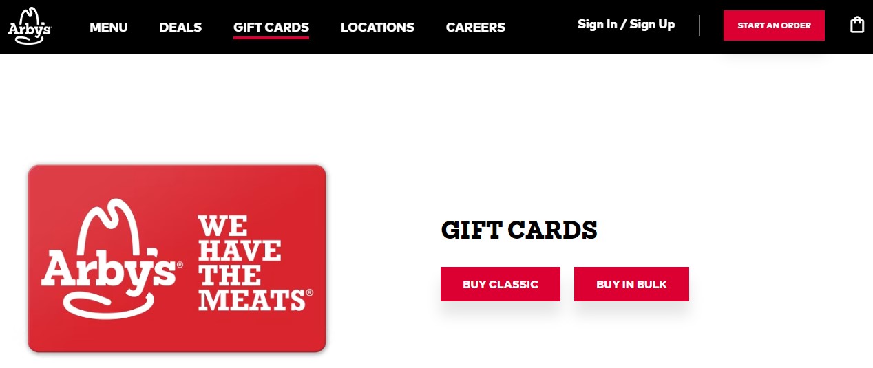 Arby's Gift Card Balance Check